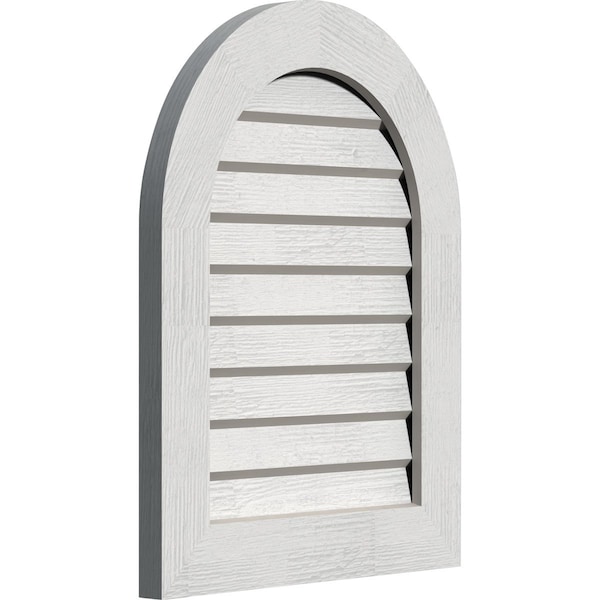 Round Top Gable Vnt Non-Functional Western Red Cedar Gable Vnt W/Decorative Face Frame, 26W X 30H